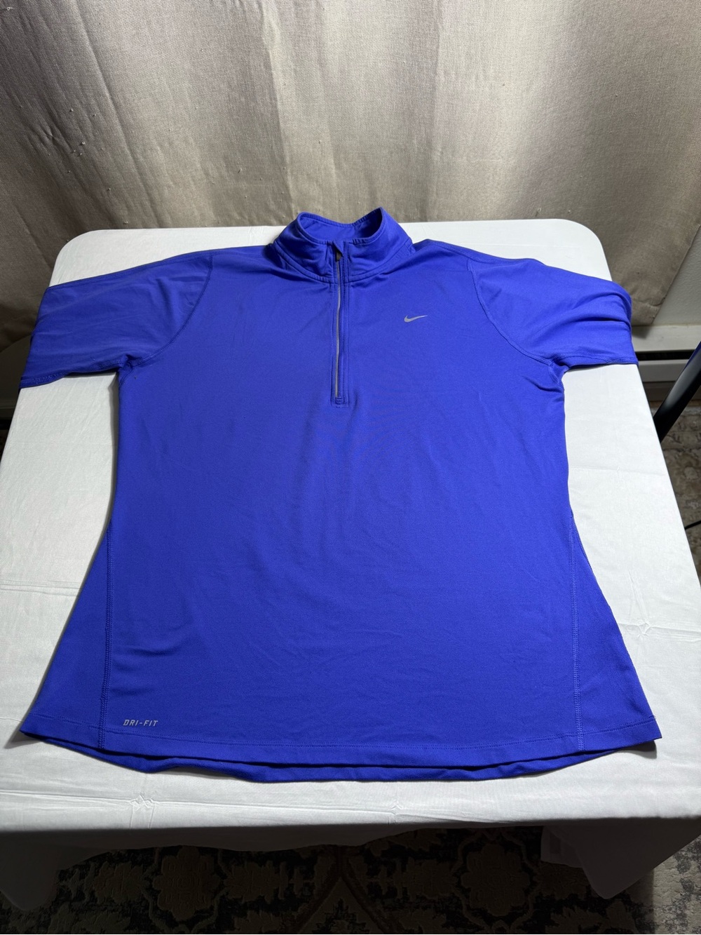 Nike Dri Fit Running 1/4 Zip Long Sleeve Pullover Color Purple Women’s Size XL